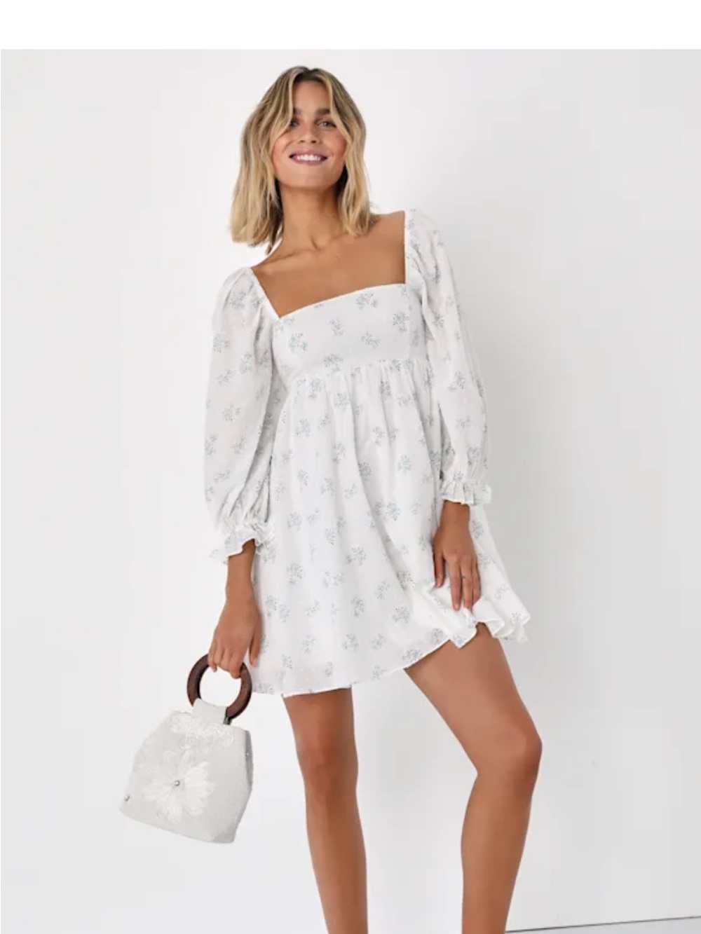 Lulus mini puff sleeve dress